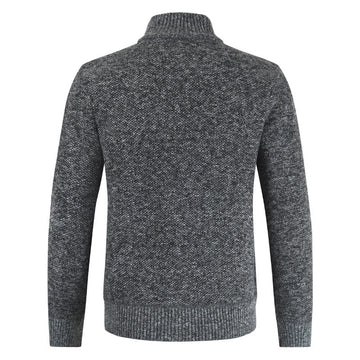 New Autumn Winter Jacket Men Coats Solid Slim Fit Thick Fleece Coats Men Jacket Casual Stand Collar Zip Jacket Men